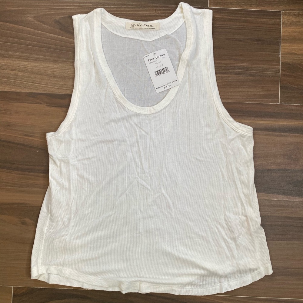 Free people white tank sz XS